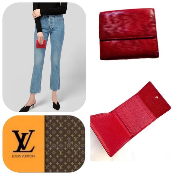 Auc Louis Vuitton Epi Red Leather Elise Wallet SP0850 - Picture 1 of 17